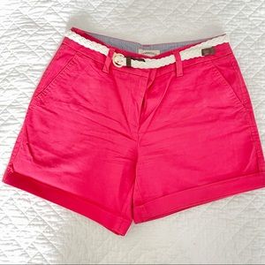 Berry Red Chino Nautical Preppy Shorts
